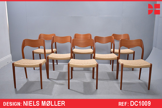 Niels Moller model 71 teak dining chairs | set of 8