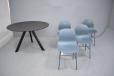 FORM chairs in blue moulded plast and steel legs with blue finish from Normann-Copenhagen