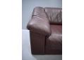 Wide armrests on comfortable 3 seat sofa made in Denmark. 