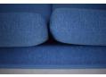 Blue colour woolen upholstery has a light flecked under tone. 