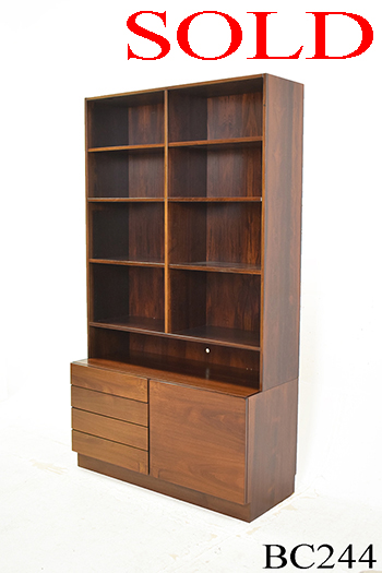 Bookcase wall unit in rosewood | Danish design