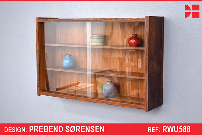 Glass fronted display cabinet in rosewood | PS System