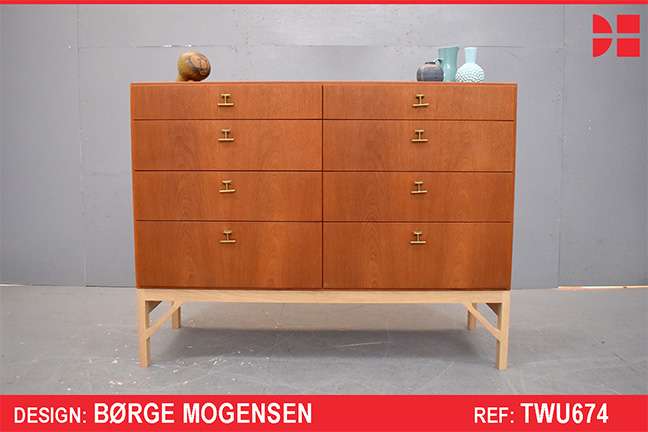 Borge Mogensen vintage teak 8 drawer chest | Model 244