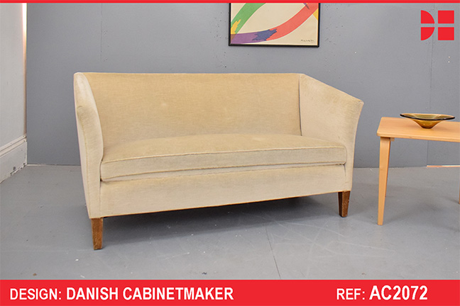 Slim framed box design 2 seat sofa made mid 1950s