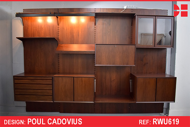 4 Bay vintage rosewood CADO system | Poul Cadovius