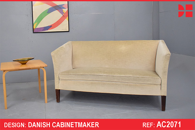 Slim framed 2 seat box sofa made mid 1950s