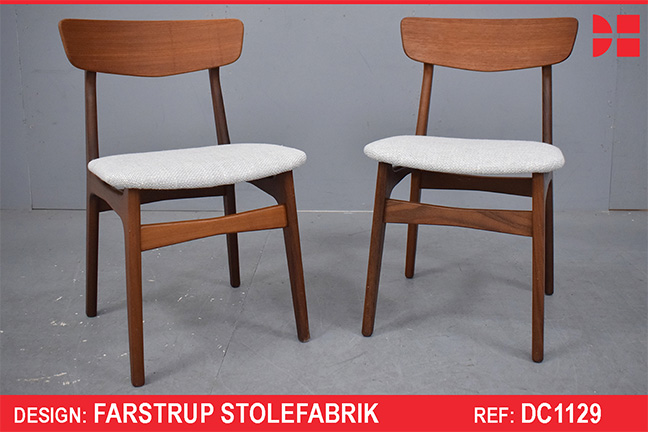 Vintage teak single dining chair made by Farstrup stolefabrik