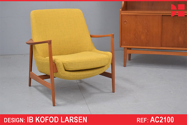 Ib Kofod Larsen vintage armchair in teak - model 4346