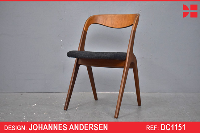 Johannes Andersen design teak dining chair model SONJA - VAMO