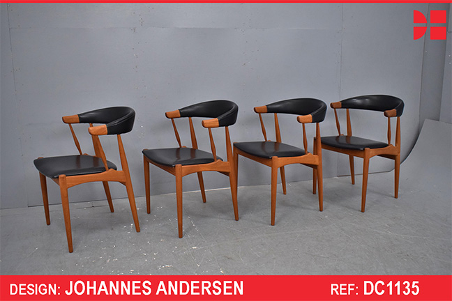 Johannes Andersen vintage teak dining chairs 