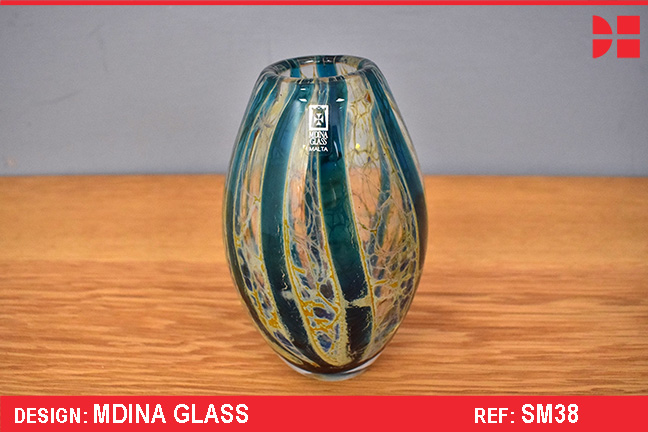 Mdnia Glass produced vase handmade in Malta 