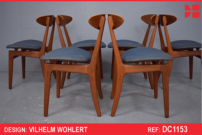 Vilhelm Wohlert dining chairs in teak model 402 - 1956