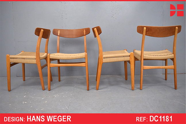 Vintage CH23 dining chairs design by Hans Wegner | Set of 4