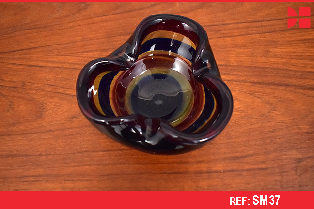 Vintage Murano glass bowl with a unique colour pattern | Seguso