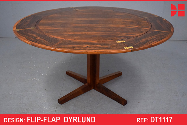 Vintage rosewood Flip Flap dining table | Dyrlund-Smith