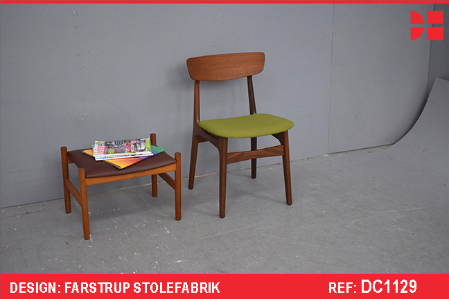 vintage teak single dining chair made by Farstrup stolefabrik