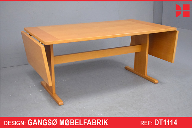 Modern drop-leaf beech dining table | Gangso Mobler