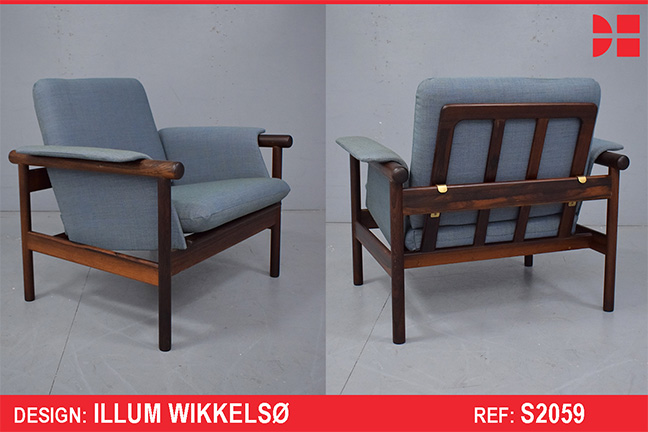 Illum Wikkelso design - Rare vintage rosewood armchair  - model WIKI