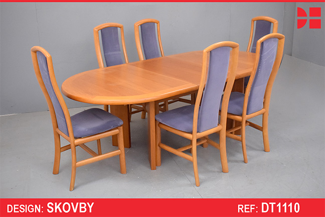 Vintage SKOVBY dining suite with 6 dining chairs