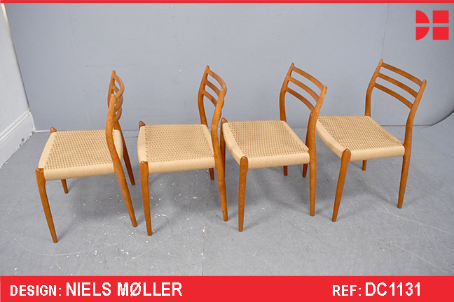 Set of 4 Niels Moller design dining chairs in teak | Model 78