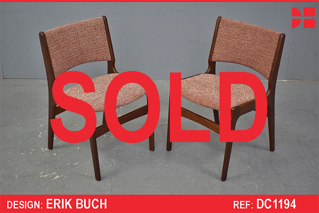 Model 38 dining chairs in NEW upholstery | Erik Buch design