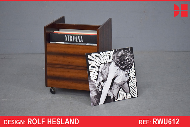 Rosewood SCALA record storage cabinet by Rolf Hesland