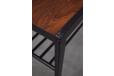 Vintage rosewood and black laquered side table on wheels - view 6