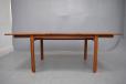 Small solid teak dining table produced by France & Daverosen for sale