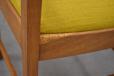 1970s vintage oak carver chair with new upholstered seat