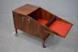 Vintage rosewood and Formica bar cart on castors produced in the 1960s by Silkeborg mobler