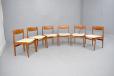 Set of 6 vintage teak dining chairs made in the 1980s - view 3