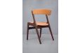 Henry Kjaernulf design vintage teak dining chair with curved backrest