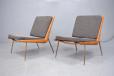 Stylish teak framed midcentury chairs with foam padded cushions - Model FD134