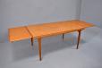 Arne Hovmand Olsen design 1960s teak dining table with 2 pull out leaves