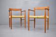 Bramin Model 473 extending dining table and 6 x dining chairs designed by Henry W Klein