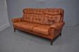 Vintage 3 seater leather sofa produced by Aalborg Polstermobelfabrik