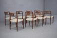 Set of 8 Niels Moller model 79 Dining chairs in rosewood | Exclusive woven seats - view 4