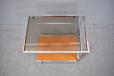 Chrome frame drinks trolley with glass and teak shelves | Howard Miller - view 6