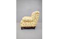 Oversized vintage wingback armchair in yellow upholstery - view 8