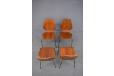 vintage set of Danish made stacking chairs in teak for sale