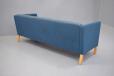 Vintage model ej380 box frame sofa on light oak legs for reupholstery