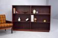 Double fronted bookcase in vintage rosewood with adjustable shelving - view 10