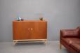 Borge Mogesnen design vintage wall unit in teak with locking cabinet with light oak legs