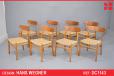 Vintage beech CH23 dining chairs design by Hans Wegner | Set of 8 - view 1