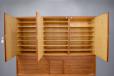 Large vintage teak office storage cabinet designed 1943 by Hans Wegner for sale