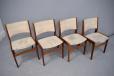 set of 4 erik buch design teak frame dining chairs in original alcantara upholstery for sale