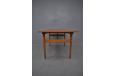 Hans Wegner style vintage teak dining table with single leaft to extend