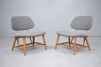 Midcentury beech frame easy chair designed 1953 by Swedish designer Alf Svensson