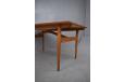 Extendable vintage teak dining table with single leaf - view 9