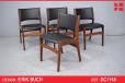 Set of 4 Model 38 dining chairs in NEW vinyl upholstery | Erik Buch - view 1